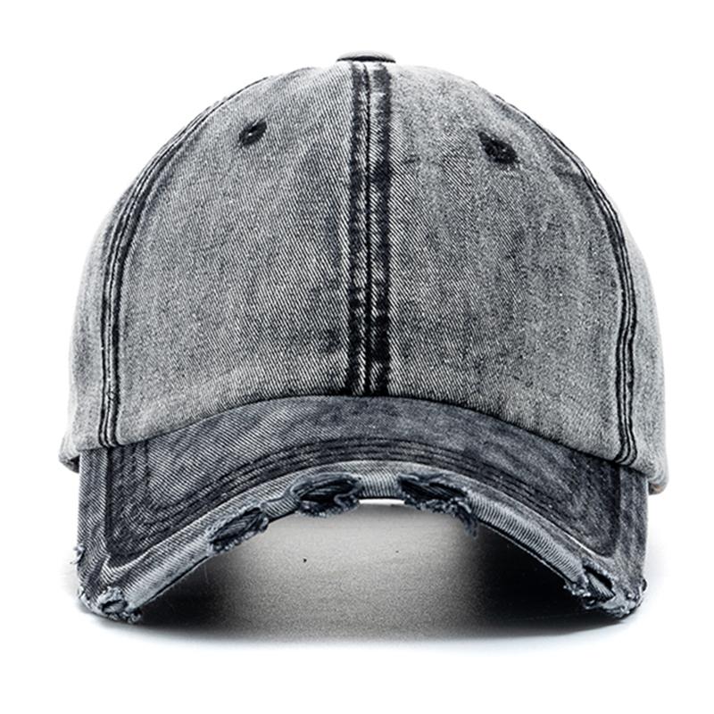 Casquette de Baseball unisexe en coton délavé, de haute qualité, en Denim uni, ajustable, décontractée, pour l'extérieur, Streetwear, à la mode, nouvelle collection