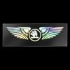 Bsqdr6 Car Styling Angel Wing Colorful Laser Trunk Windshield Sticker For Skoda Octavia Fabia Superb Kamiq Kodiak Yeti Karoq Octavia RS