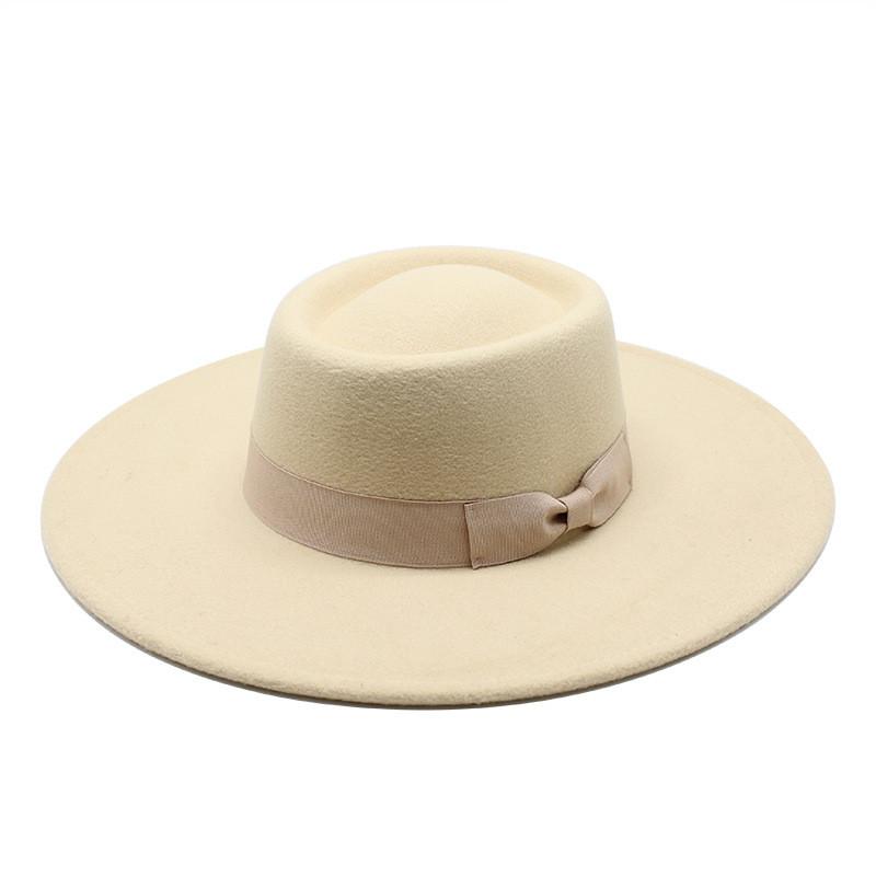Wool Felt Fedora Hat For Men Women With Wide Brim In Classic Black For Formal Events