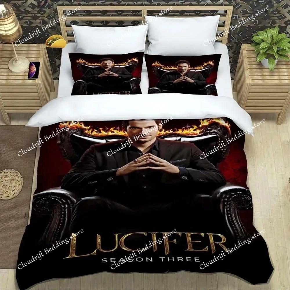 Cartoon TV Lucifer Bettwäsche-Set Exquisites Bettwaren-Set Erwachsenen Bettbezug Steppdecke Bettwäsche-Set Geburtstagsgeschenk026