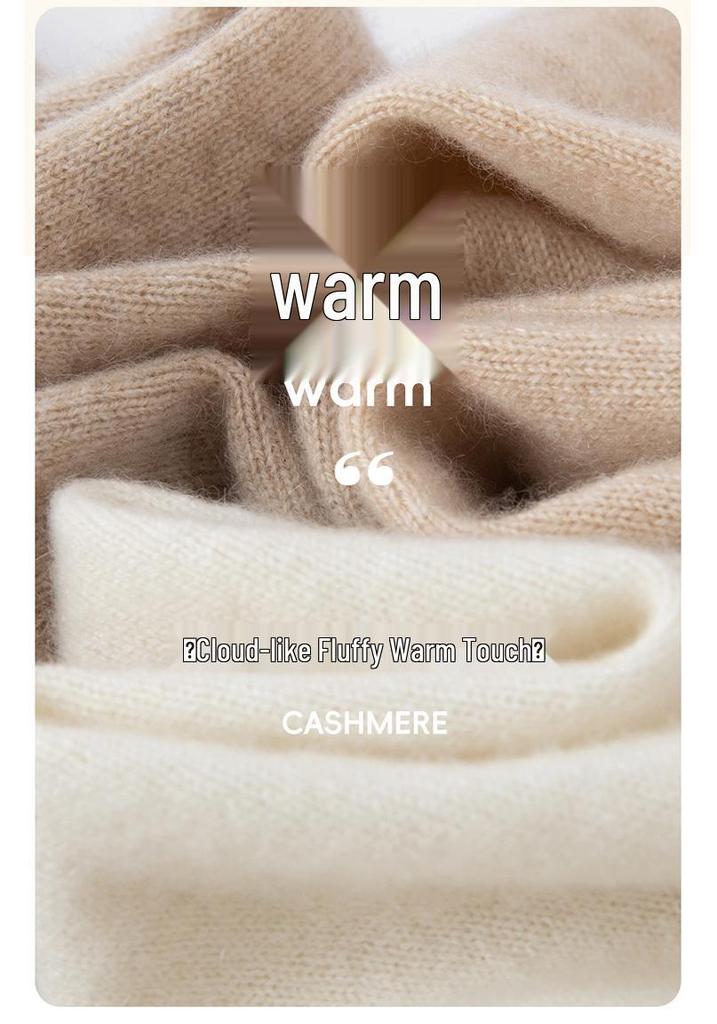 Elegant Women's Autumn/Winter V-Neck Cashmere Cardigan - Solid Color, Warm, Loose Slimming Fit