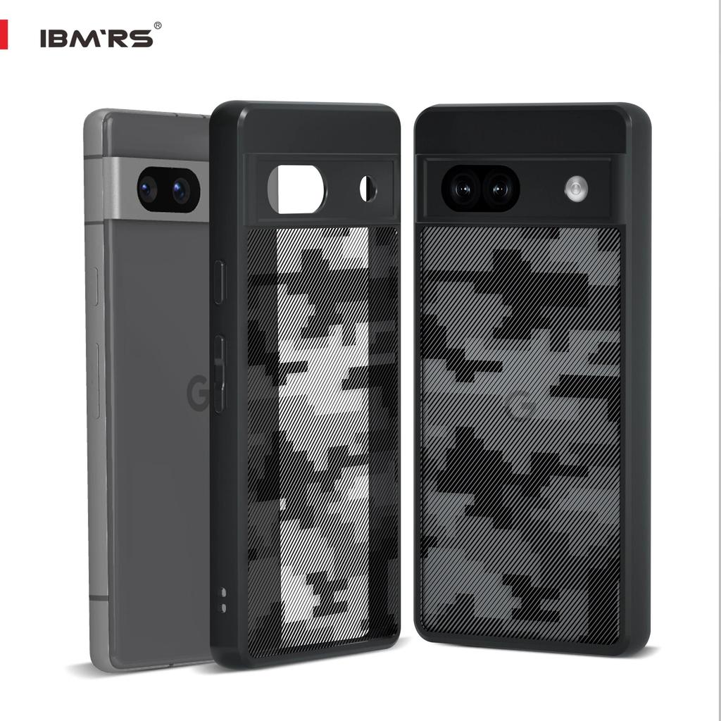 (Comes with wrist strap)for Google Pixel 7a Case ,Camouflage PC Hard Back Soft edges Airbag Shockproof Transparent business Back Cover Phone Case