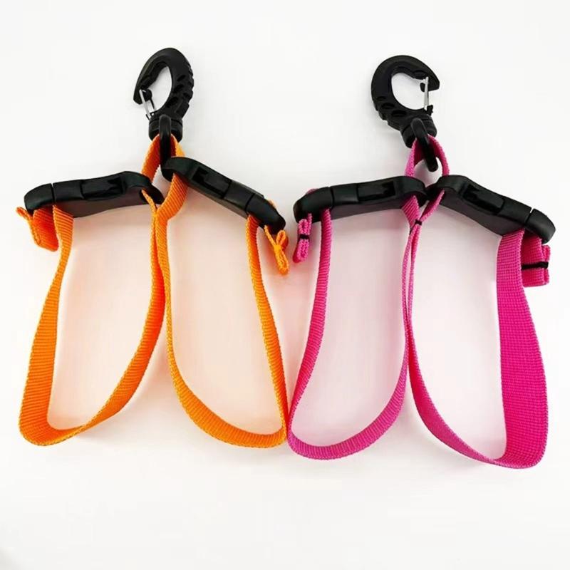 Quickly Adjust Mechanism Fast Detach Fin Strap with Double Buckle for Comfortable Diving Ergonomic Swimming Fin Strap