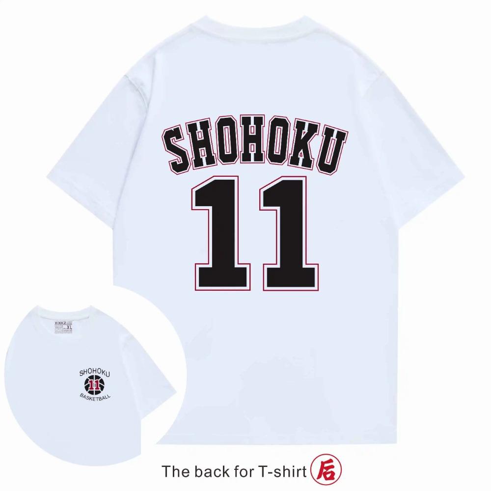 2025 Summer Cotton Slam T-shirt Japanese Anime Harajuku Sports Short Sleeve Top Printed Streetwear Men and Women Couples