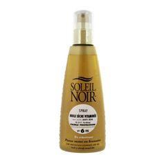 Soleil Noir - Spray Huile Sèche Vitaminée SPF 6 - 150 ml - Peaux Mates ou Bronzées - Non Gras - Adulte