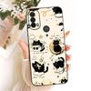 Phone Case For Motorola Moto E30 E40 E20 E14 Funda Moto E7 Power E7 Plus Soft Matte Silicone Back Cover Daisy Floral Cat  Bumper