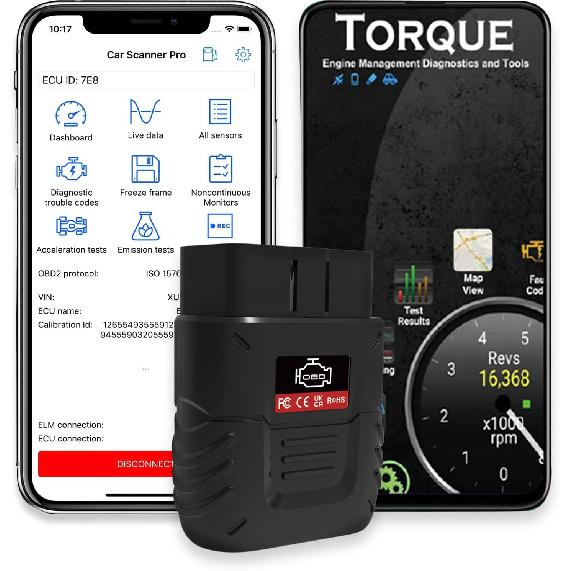 OBD2 Сканер Bluetooth SinoTrack Автомобильный Диагностический Сканер Проверка Кодов Ошибок Check Engine Беспроводной Авто Код Ридер для iOS и Android Совместим со всеми