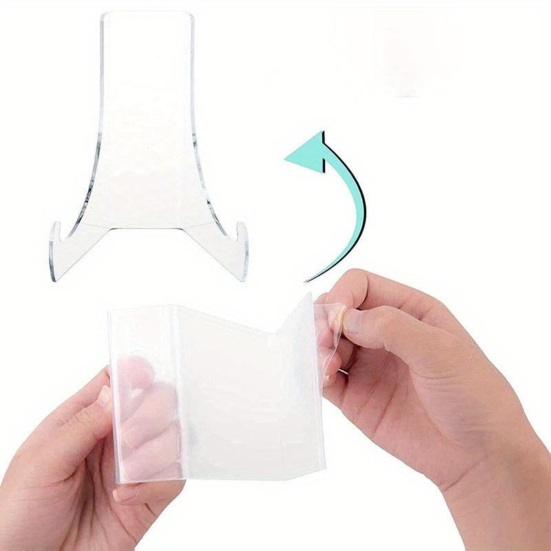 6 Stück Transparenter Acryl-Aufsteller Rundes Bücherregal Ausstellungsständer Kunsthalterung und Geeigneter Waren-Ausstellungsständer 3*4 Zoll