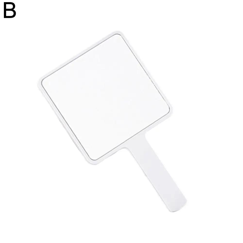 

Portable Travel Makeup Mirror With Plastic Handle - Square Vanity Mirror, Perfect Gift, Suitable For Women, Beauty Accessory