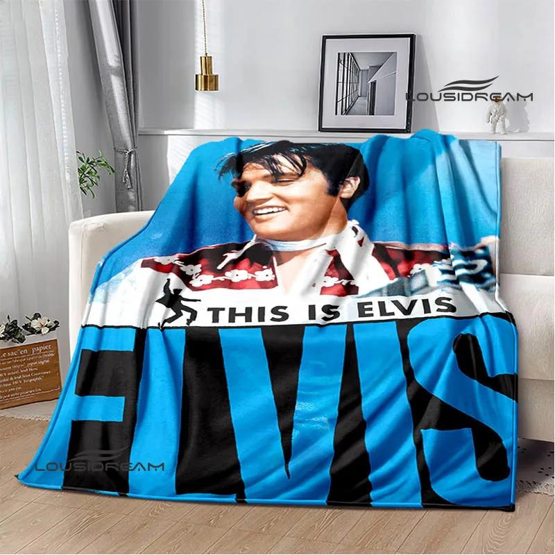 E-Elvis-Presley Retro print deken dekens voor bedden Picknickdekens Flensdeken Zachte en comfortabele deken verjaardagscadeau
