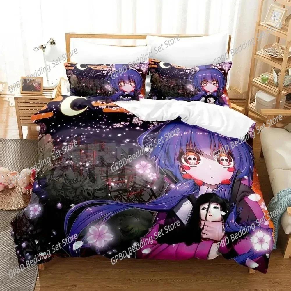 Anime Dark Gathering Bedding Set 3D Printed Suitable For Bedroom Duvet Cover Set With Pillowcases Kids Home Textile