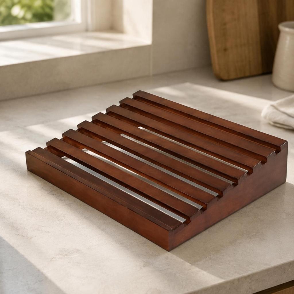 Bakery Display Tray Rustic Wooden Elegant for Cafes, Dessert Shops