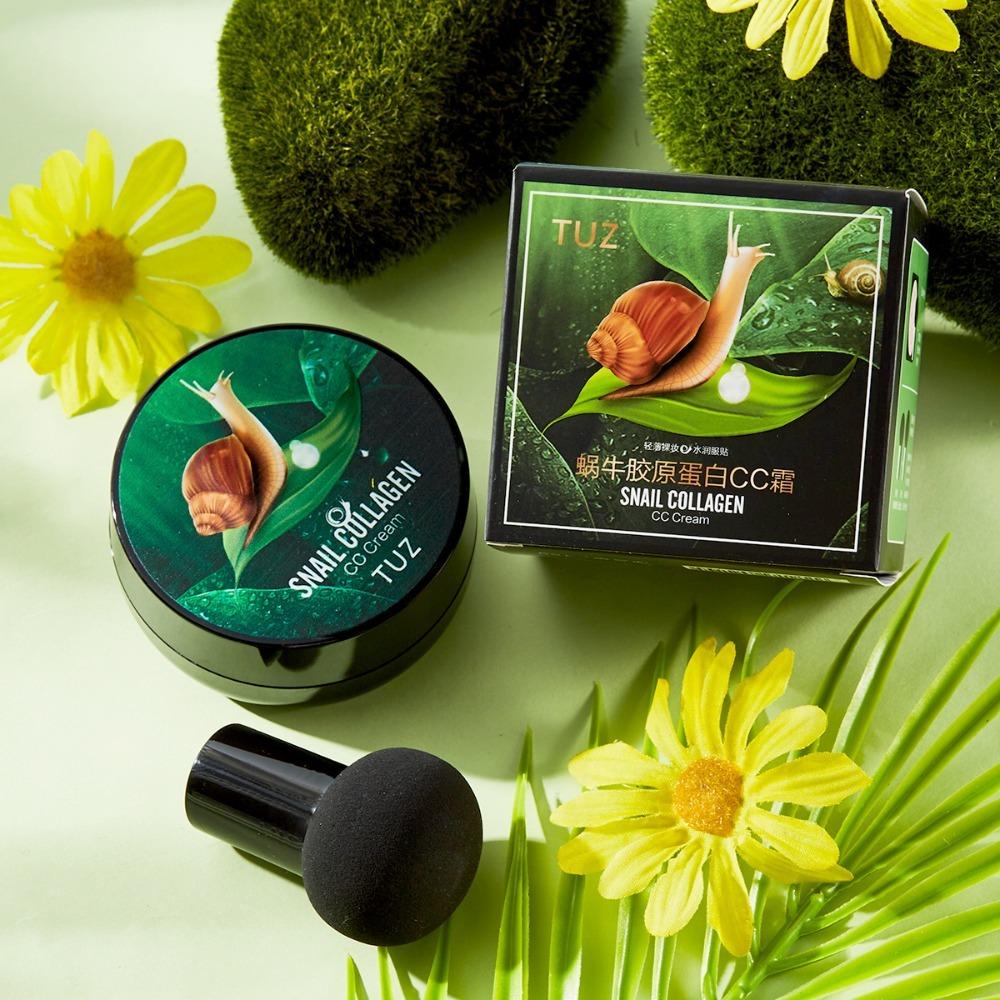Snail Collagen Air Cushion BB Cream, Mushroom Head Concealer Foundation, Brightening Moisturizing Waterproof Makeup