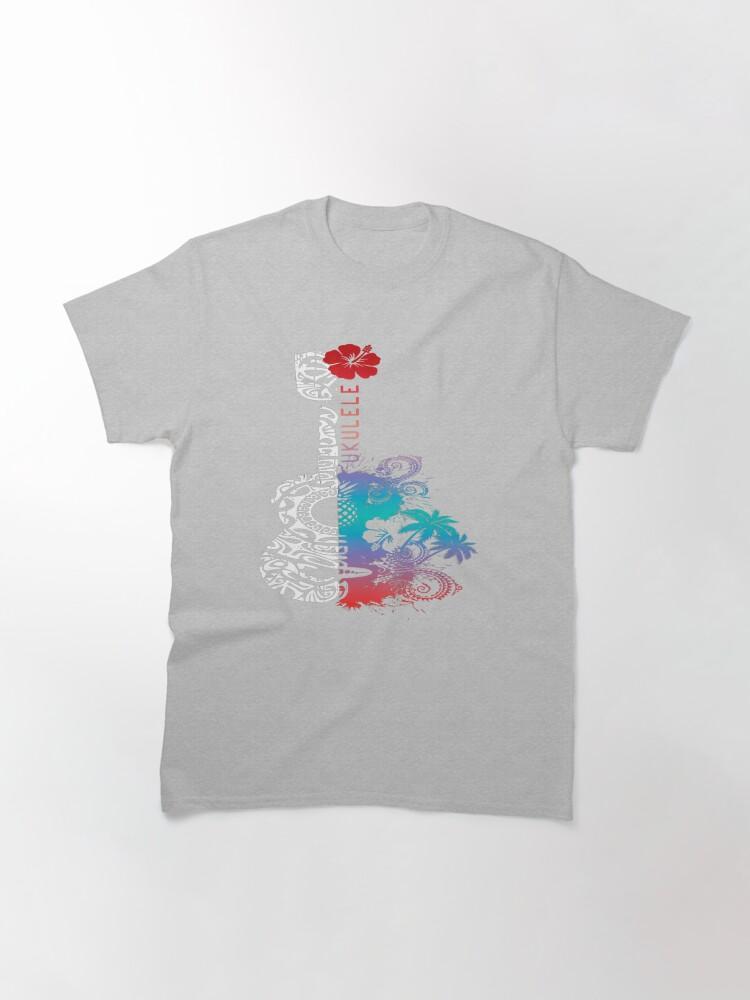 Tattoo Tribal Pattern Ukulele Hawaii Music Classic T-Shirt