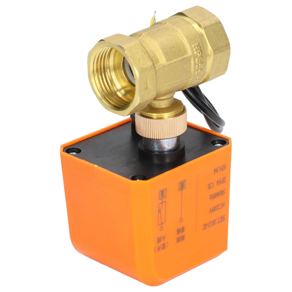 Motorisiertes Kugelventil, 2-adrig, 2-Wege, normalerweise offen, DN25, Messing, ABS, Synchronmotor, AC220V