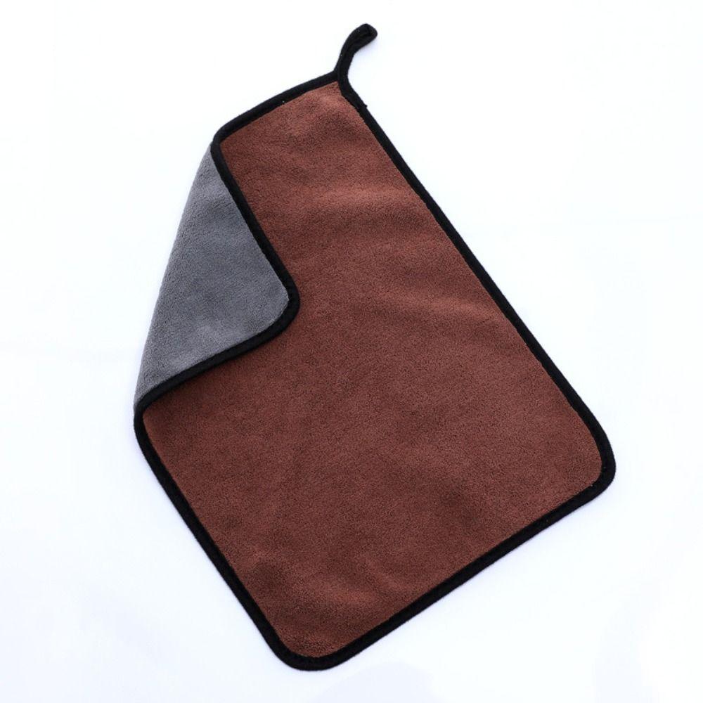 

Двусторонняя Супервпитывающая Автомобильная Салфетка Микрофибра Полотенце Салфетка для Чистки и Сушки Полотенце для Мойки Автомобиля 30&40cm коричневый