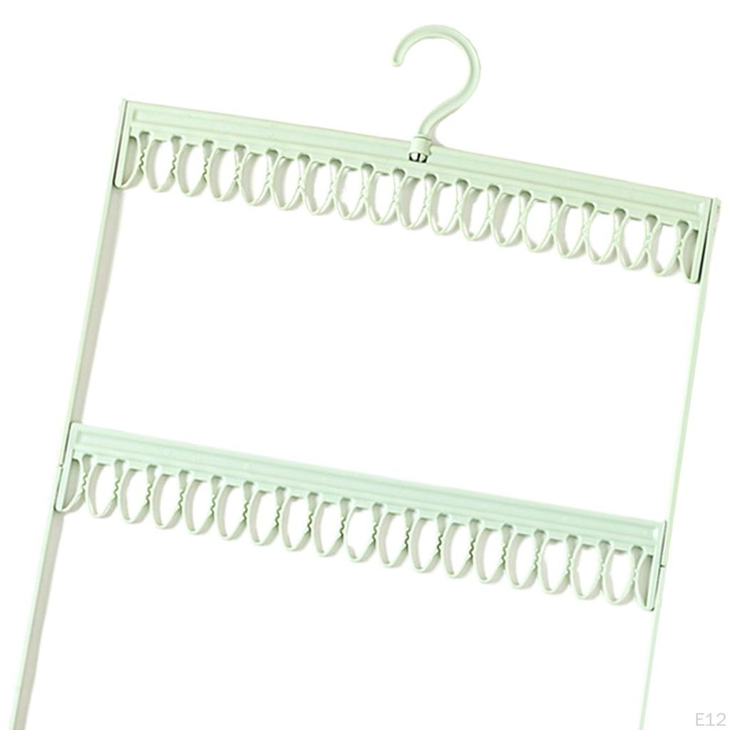 Clothes Drying Hanger with Clips ,Underwear Hanger, Windproof Laundry Rack, Sock Rack