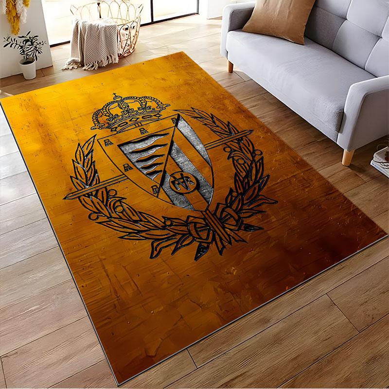Royal Crest on Golden Carpet suitable as a non-slip mat for the living room or bedroom sofa