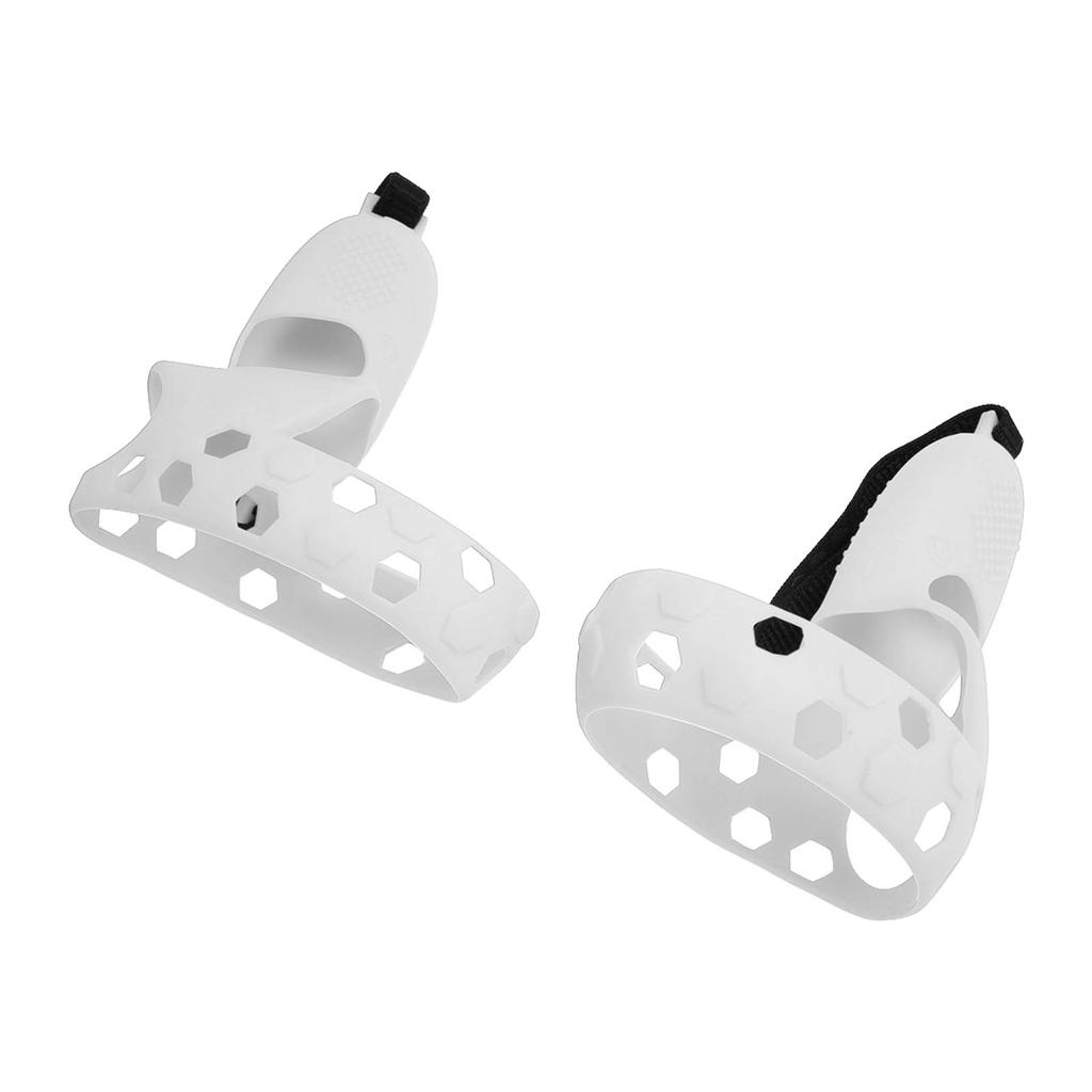 Controller Grip Cover Silicone VR Handle Protective Sleeve Anti Throw Grip Cover Protector with Wrist Strap for Quest 2