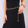 Elegant Pearl Waist Chain For Women Men Metallic Body Jewelry Summer Fashion Accessory