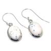 Natural Dendrite Opal Gemstone 925 Solid Sterling Silver Gift Earring 1.50" c2k42