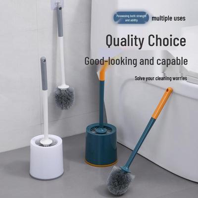 Premium Multi-Purpose Toilet Brush with Base Holder, Long Handle for Home & Commercial Cleaning.