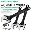 6/8/10inch Adjustable Spanners Measuring Wrenches Hole-opening Spanners Household Workshop Multifunction Hand Repair Tools
