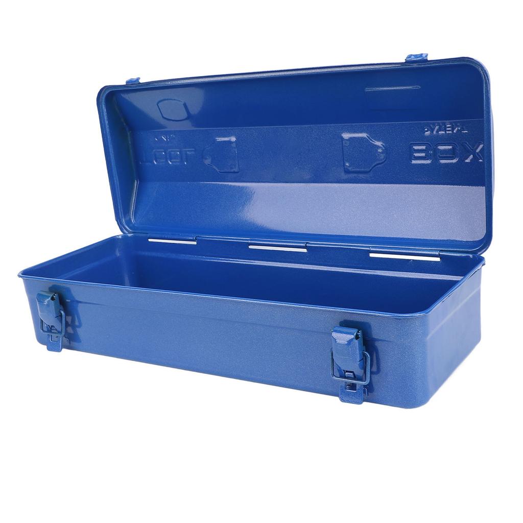 Blue Toolbox Metal Structure High Load Bearing Portable Tool Storage Organizer for Workshop Garage Car Job Site 410