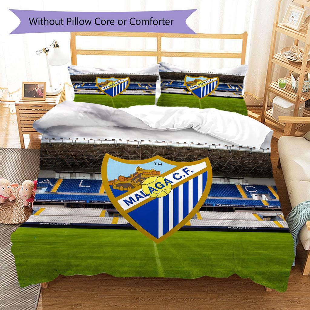Málaga C.F. Poster Set Biancheria da Letto Trapunta Copripiumino Federa Decorazione per la Casa Regalo di Compleanno (1 * copripiumino + 2 * federa, senza nucleo)