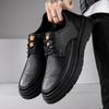 Men elevator leather shoes business dress shoes all-match comfortable increase 4cm casual shoes platform height increasing shoes