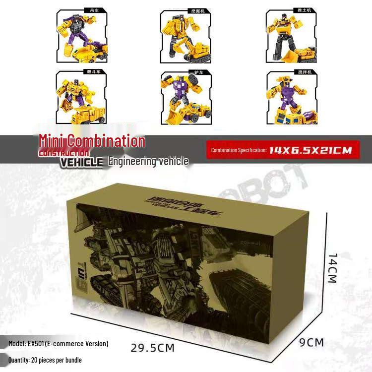 6-in-1 Transforming Construction Vehicle & Robot Toy for Kids