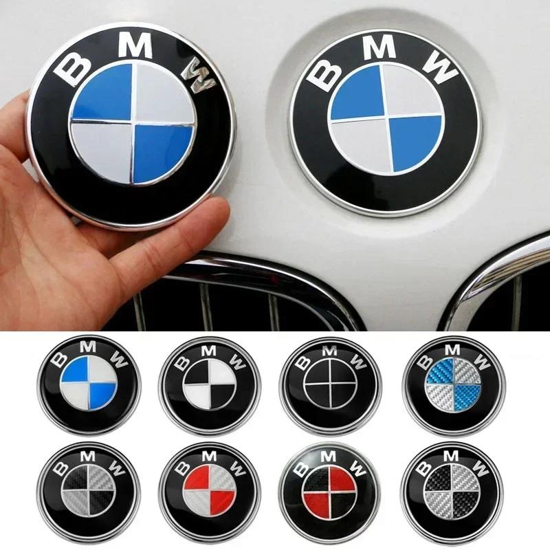 For BMW E39 E46 E90 E30 E36 E60 G20 E87 E91 E92 1 2 3 4 5 Accessories 2pcs ABS 74mm 82mm Front Hood Logo Rear Trunk Emblem Badge