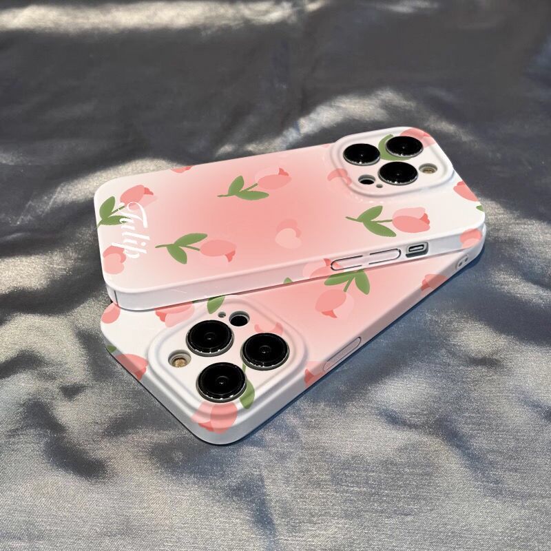 Tulip Flowers Phone Case For Iphone 14 Plus 13 Pro Max 11 12 Camera Protection Shockproof Bumper Cover For Iphone Xr Xs X 7 8 P