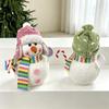 Warm White LED Hanging Decor Lighted Snowman Christmas Ornament with Knitted Hat, Light Window Display Decoration Pendant for Tree, Cute Tabletop