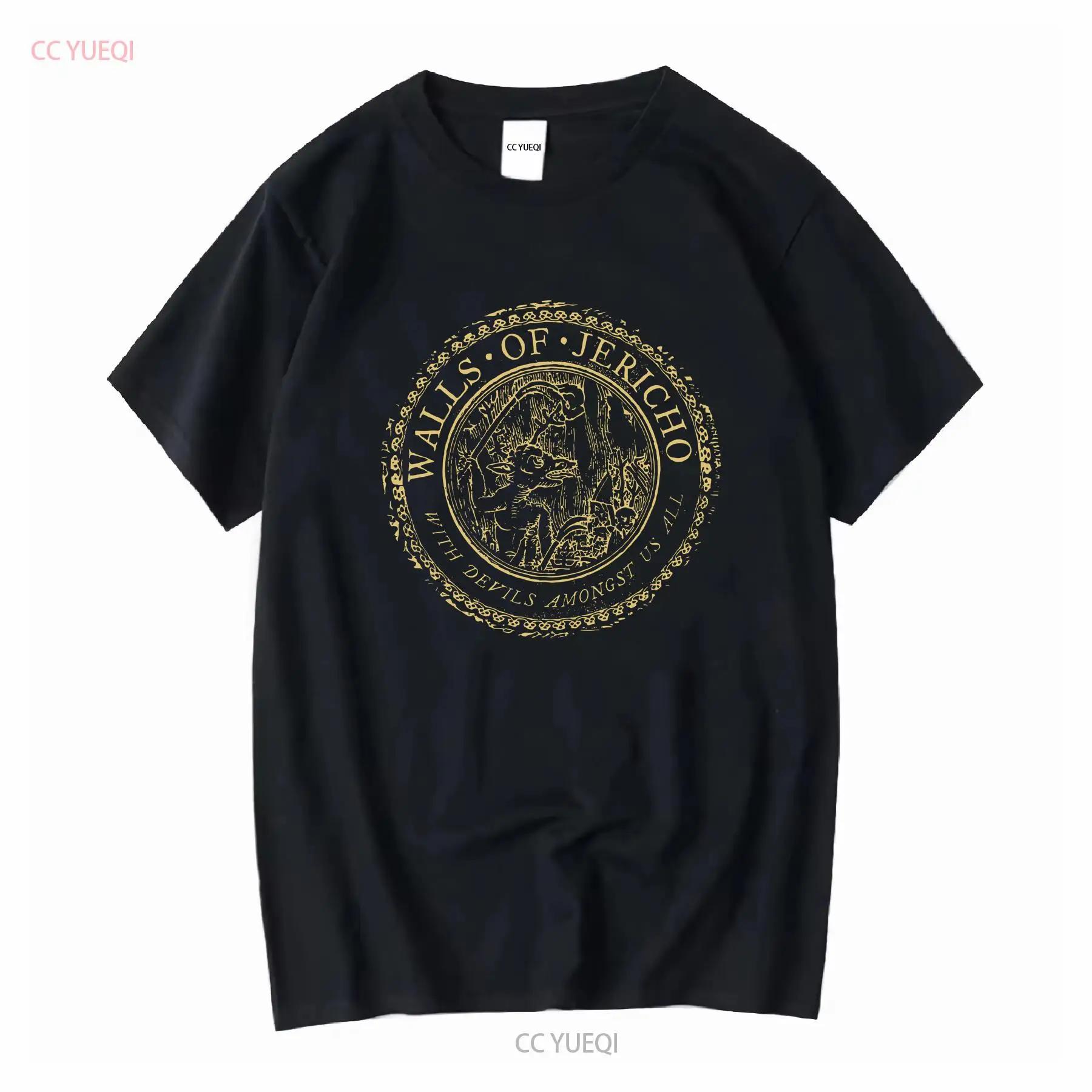 WALLS OF JERICHO OFFICIAL MERCH DEVILS AMONGST BAND CONCERT MUSIC T SHIRT MEDIUM Long or Short Sleeves Vintage Washed Stylish S разноцветный