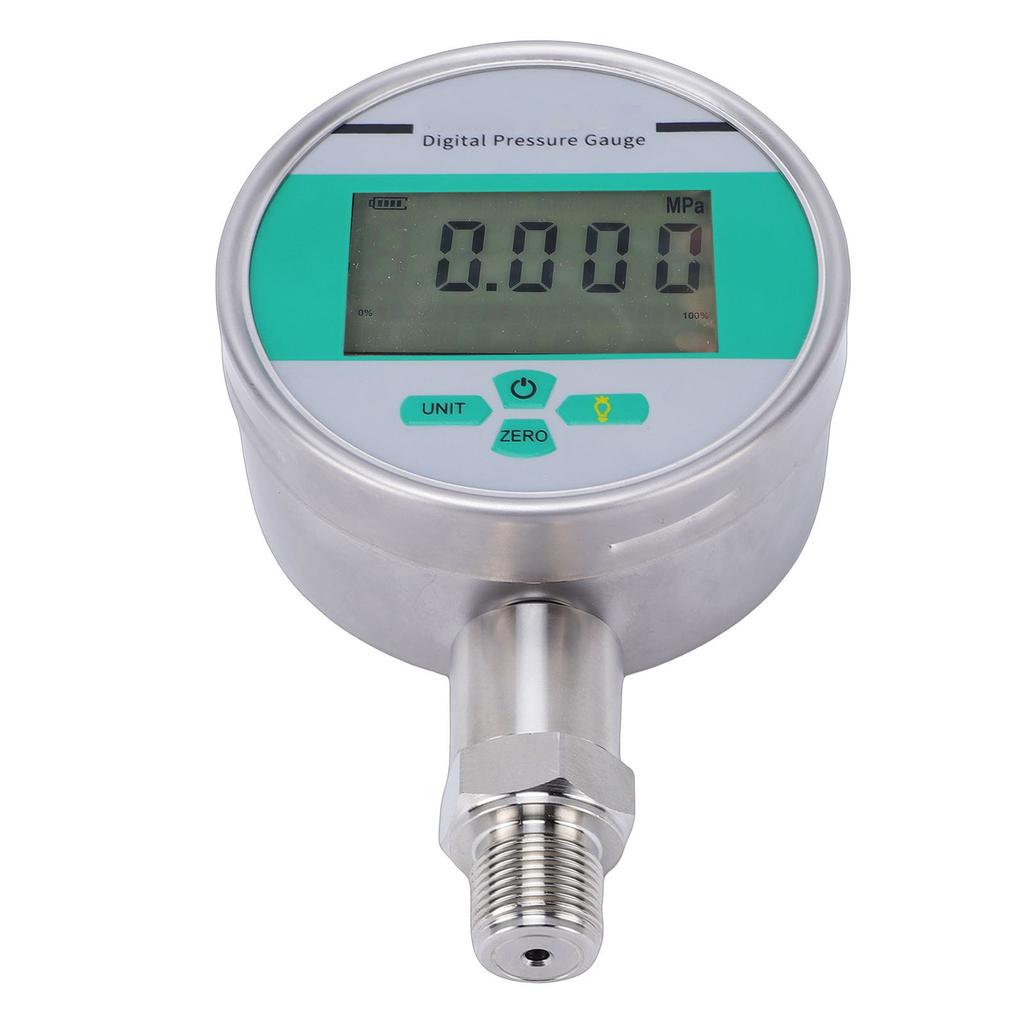 Digital Pressure Gauge with Backlit 0 200bar 4 Inch Dial Electronic Pressure Meter Stainless Steel Case M20x1.5 Joint +