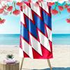 Vivid Geometric Waves Print Beach Towel, Quick Drying, Suitable for Travel, Outdoor Sports, Jogging, the Beach and Swimming, Gift