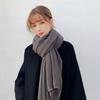 Korean Version of Solid Color Knitted Wool Scarf Women's Autumn and Winter Thickened Warm Student Soft Girl Scarf Men's Versatile Shawl Tide