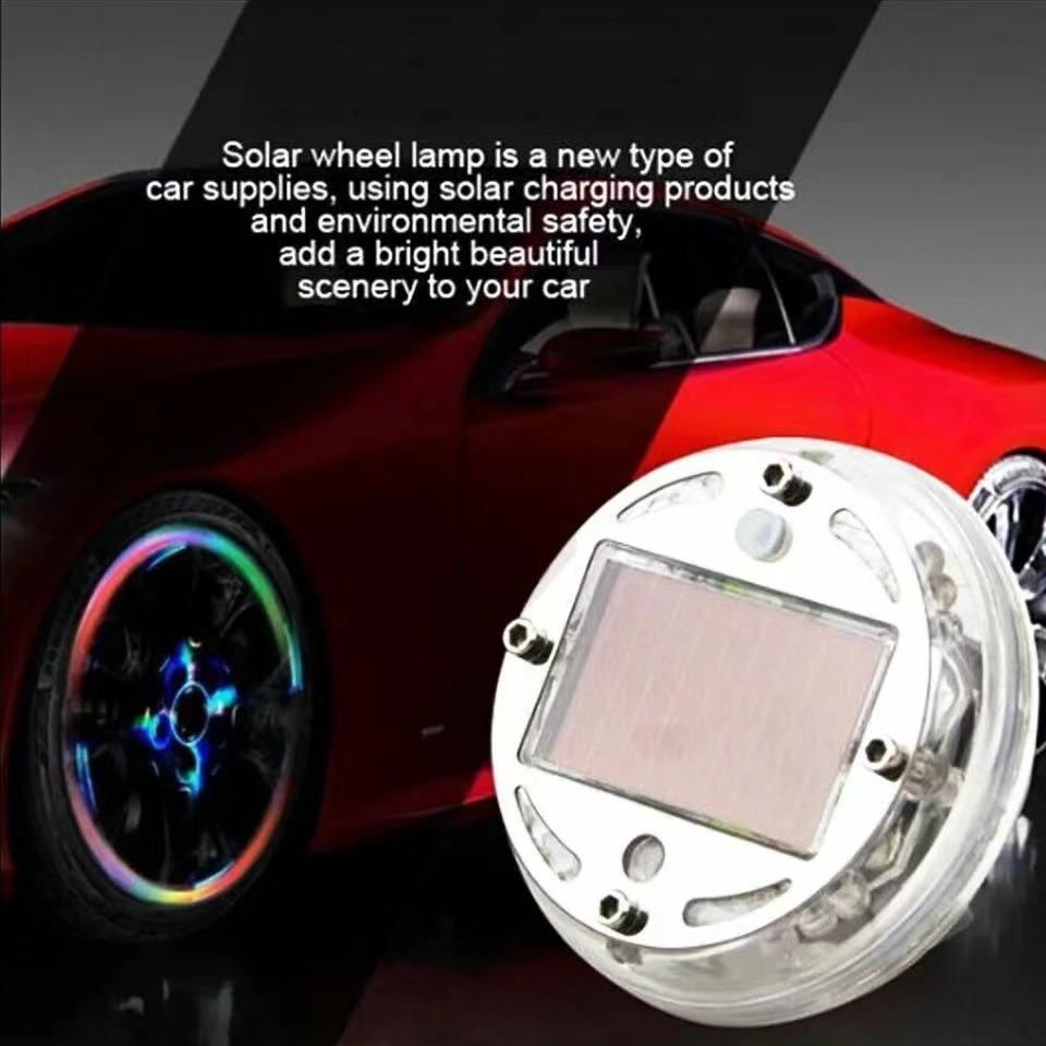 1/2/3/4pcs Solar Energy Flash LED Light Car Wheel Light Hub Bulb Tire Tyre Valve Cap Lamp Led Lights Car Accessories