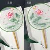 Fashion Chinese Style Wooden Handle Fan Embroidery Flower Girl Gift Portable Home Decor Hand Fans Crafts Dance Fan
