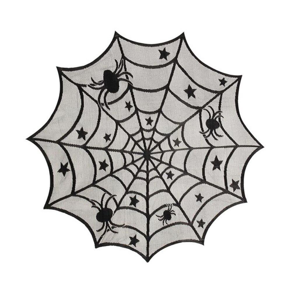 Halloween Pająk Dekoracje Zestawy Halloween Kominek Szalik Okrągły Stół Pokrywa Pajęczyna Abażur na Halloween Party!