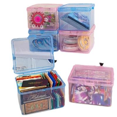 Hot Sale Transparent Plastic Storage Box Photocards Small Card Storage Box Desk Organizer Box Classification Box Stationery