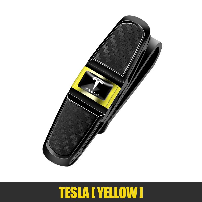 UBG4 Car Sun Visor Clip 360 Rotation Sunglasses Ticket Card ClampFor Tesla Model 3 Highland 2023 Model S Model X Model Y Model Y-Eur