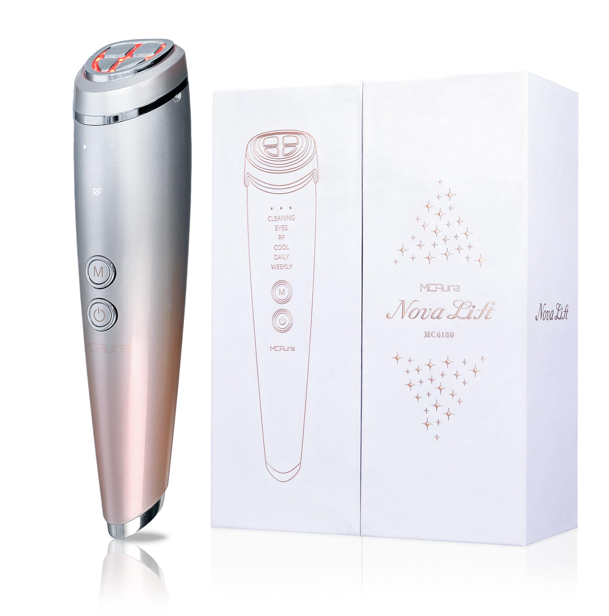 

EMS Ультразвуковой ионный световой аппарат для красоты лица RF EMS Красота лица Лифтинг для глаз Линии лица Красота кожи Зарядная подставка Домашняя красота Подарок на день рождения