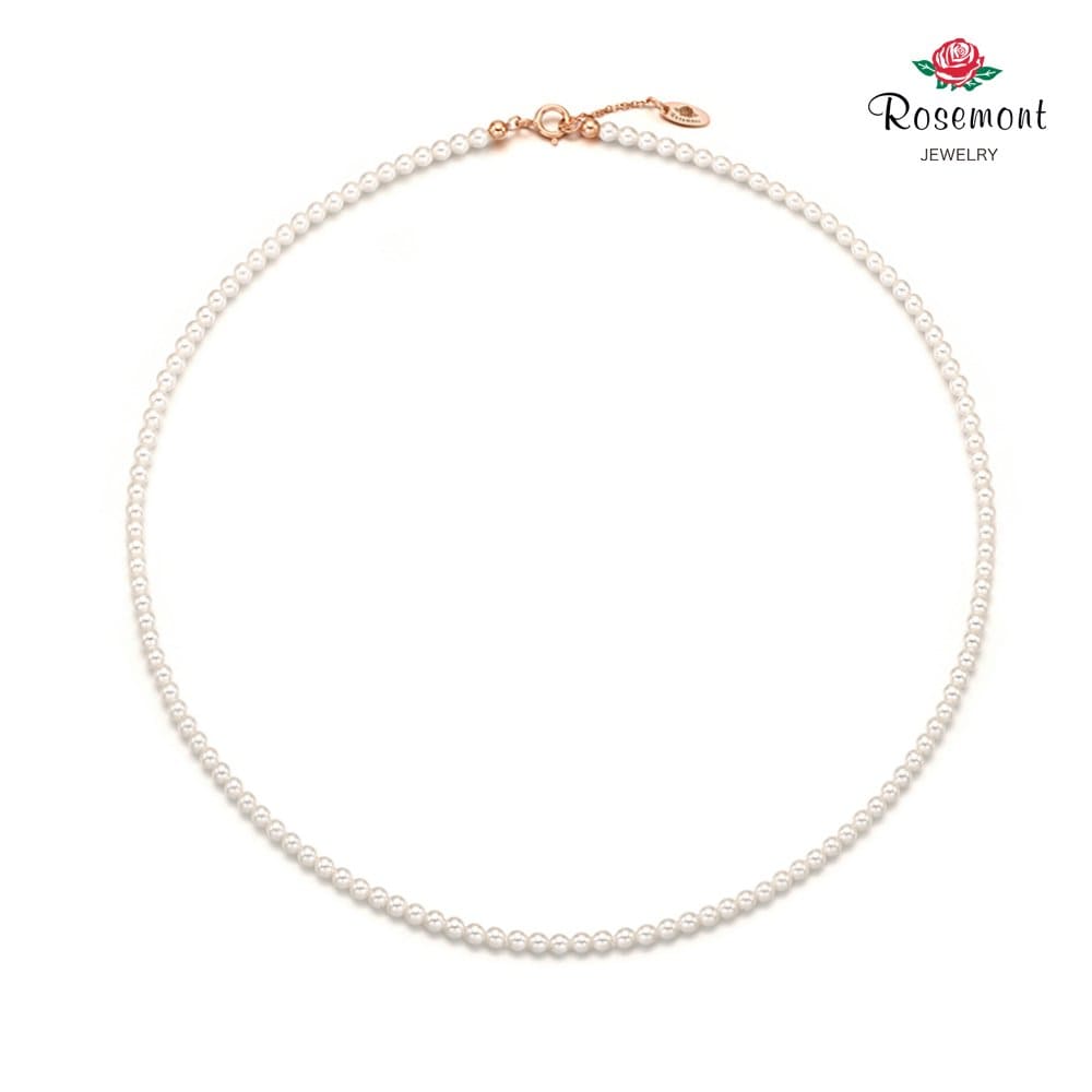 [Rosemont] Silver Pearl Necklace Rc0329