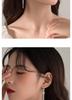 Elegant S925 Sterling Silver Four-Leaf Clover Tassel Earrings – Diamond-Inlaid, Anti-Lost, Versatile for Clubbing, Fashionable Ear Cuffs for Women
