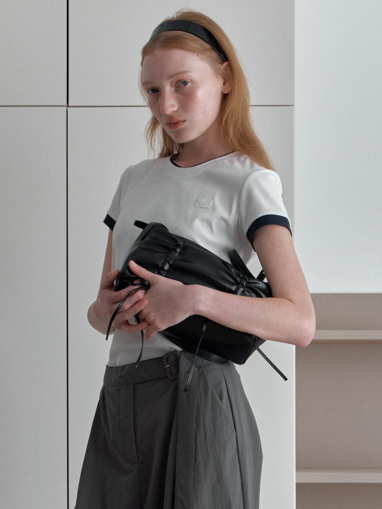 Elssibeui Lcve Label Ringer T-Shirts_White