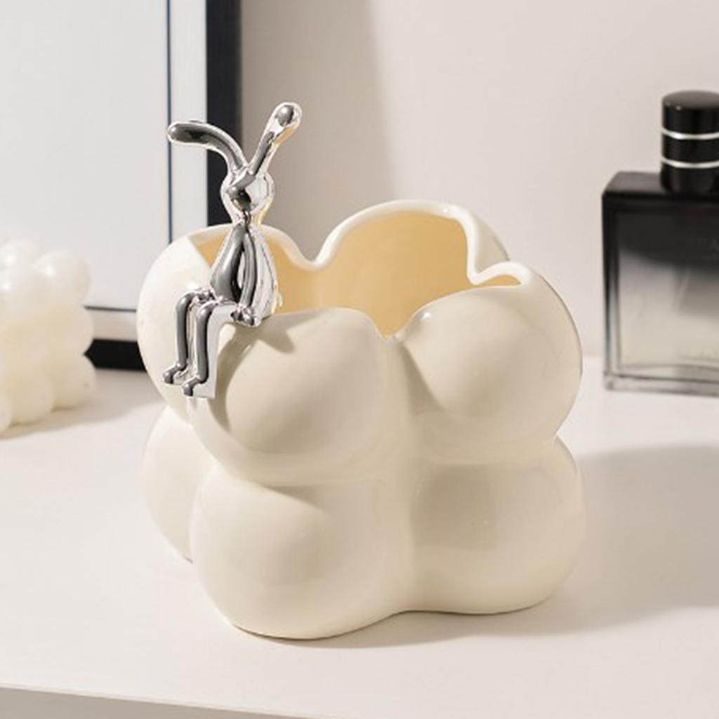 Storage Box Ceramic Modern Exquisite Shape Decoration Multi Purpose Box for Cosmetics Keys Home Decor