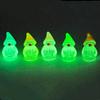 6pcs Tiny Mini Resin Gnomes Glow in The Dark Miniature Decor Fairy Garden Statues  Landscape Decor