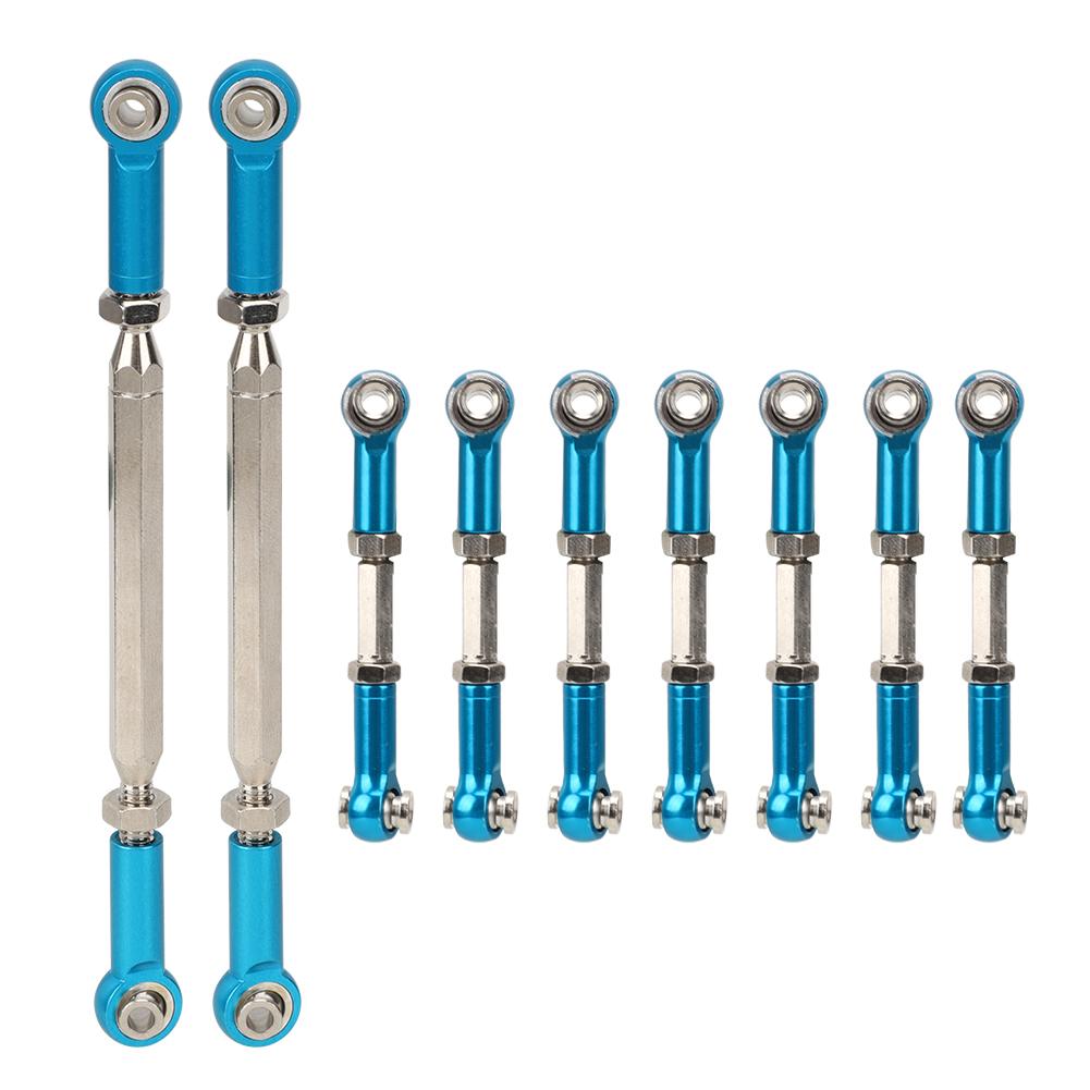 9 pcs Aluminum Alloy Tie Rod Set for WL Toys 1 10 K949 RC Car Toy Accessoriesblue K949 015B